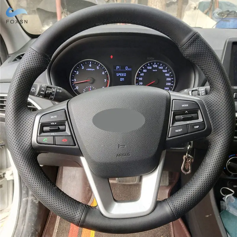 

Чехол Кожаный Перфорированный для Hyundai ix25 2014 -2018 Creta 2016 Elantra 2017 ix35 2018