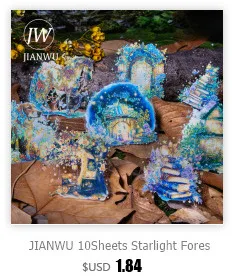 JIANWU 30 Sheets Magical World Series Vintage Witch Flower Material Decor PET Sticker Creative DIY Journal Collage Stationery