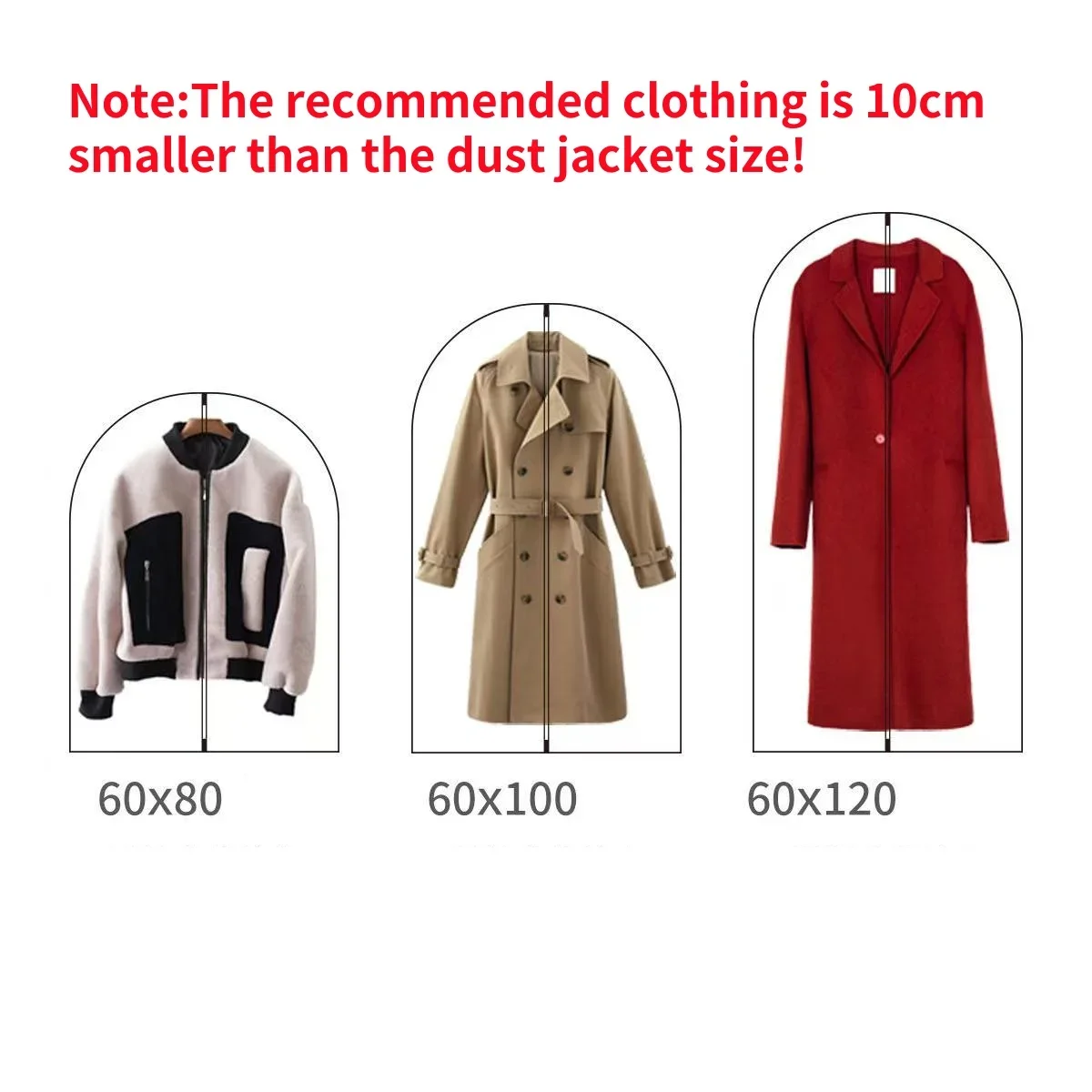 1/5/10PCS Clothes Dust Cover Transparent Thickened Washable Dust Bag Household Dust Cover Coat Suit Cover Hanging Clothes Bag 6