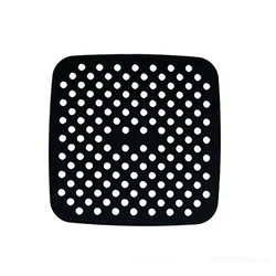 Reusable Non-Stick Silicone Air Fryer Liners - Heat Resistant Cooking Accessories (1pc Black)