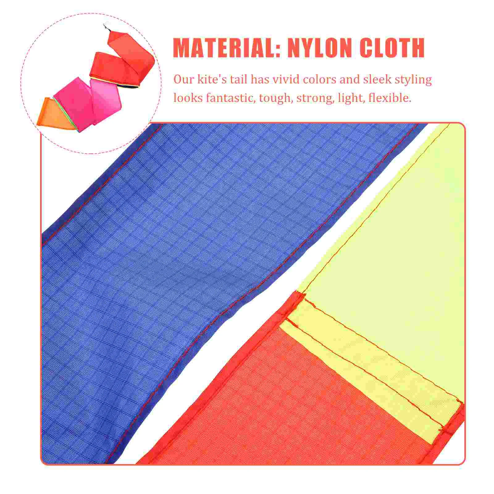 Outdoor Kite Accessories Rainbow Tail Ribbon Activities Game Long Nylon Cloth Games for Kids 5