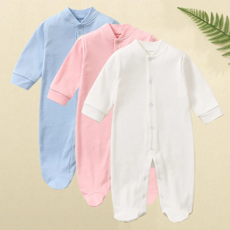 

3 pcs Newborn Baby Clothes Baby Rompers Boy Sleepsuits Girl Sleepwear One-pieces Jumpsuits Grow Jumpers 100% Cotton Soft Roupa