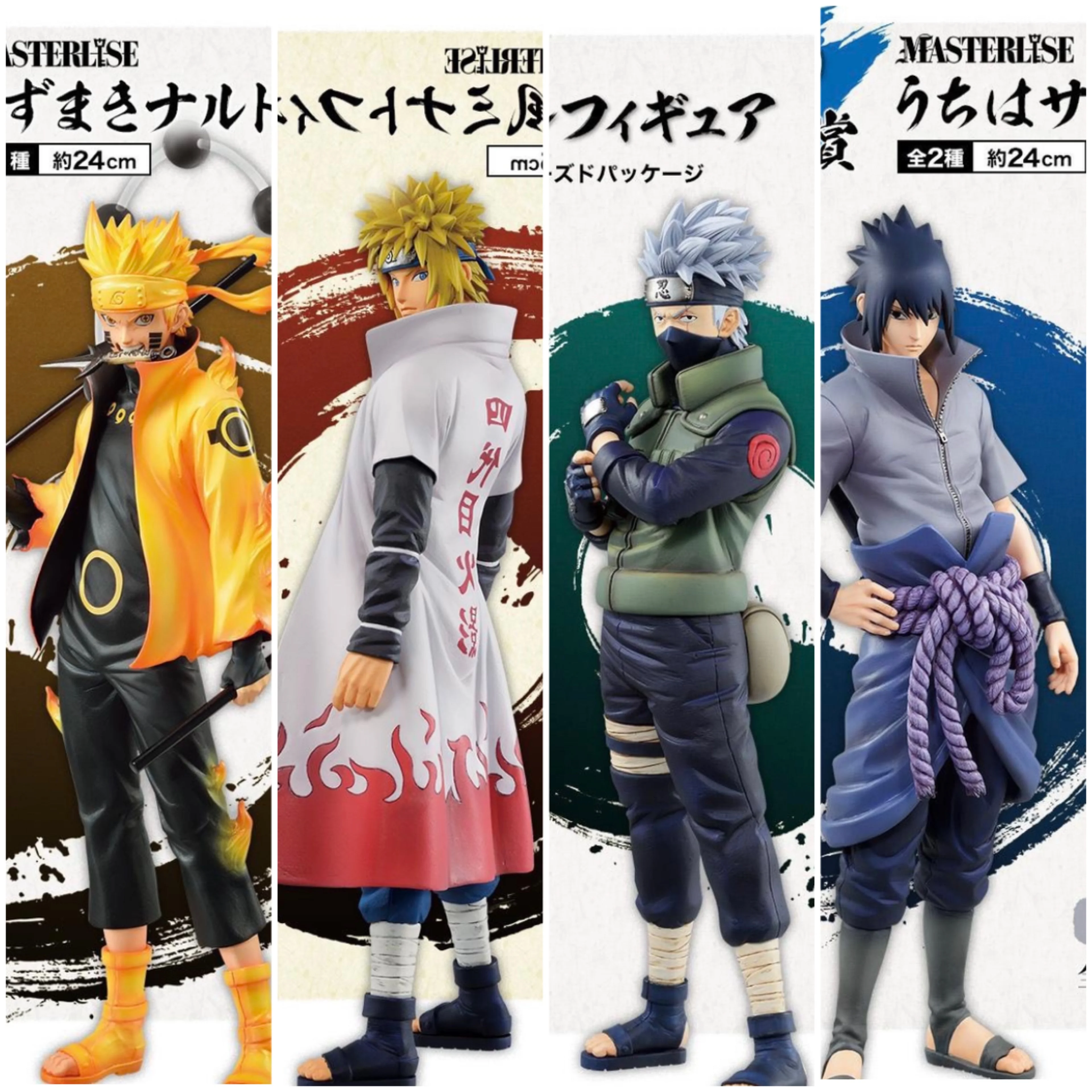 

Bandai Ichiban MASTERLiSE NARUTO Uzumaki Naruto Uchiha Sasuke Hatake Kakashi Namikaze Minato Anime Figure Action Model Toys Gift