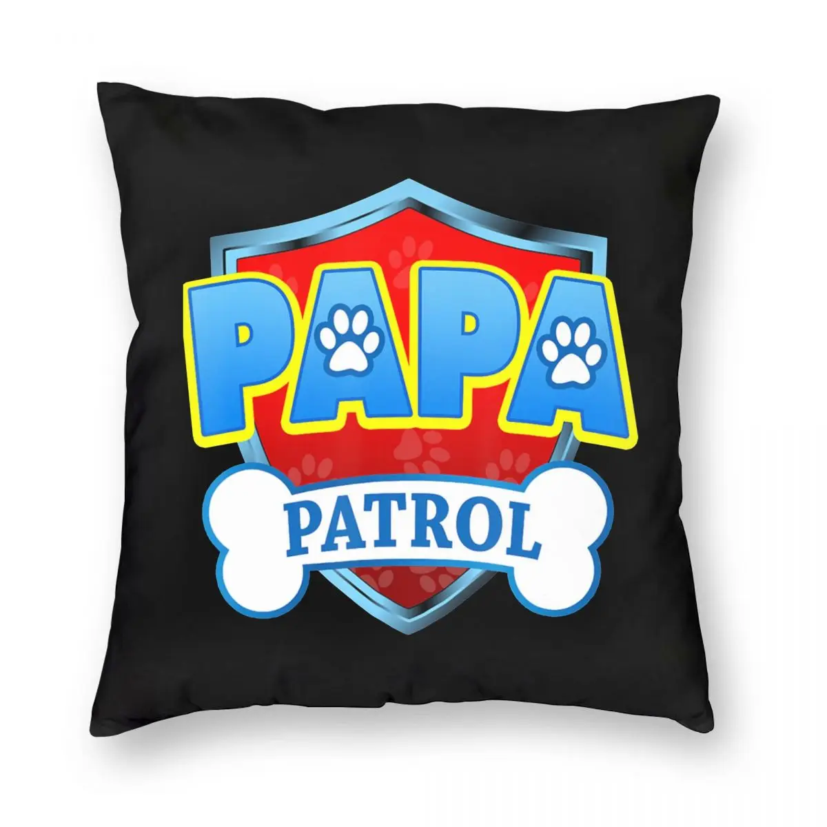 

Funny PAPA Patrol Dog Mom Pillowcase Printing Polyester Cushion Cover Gift Pillow Case Cover Bedroom Zipper 45X45cm