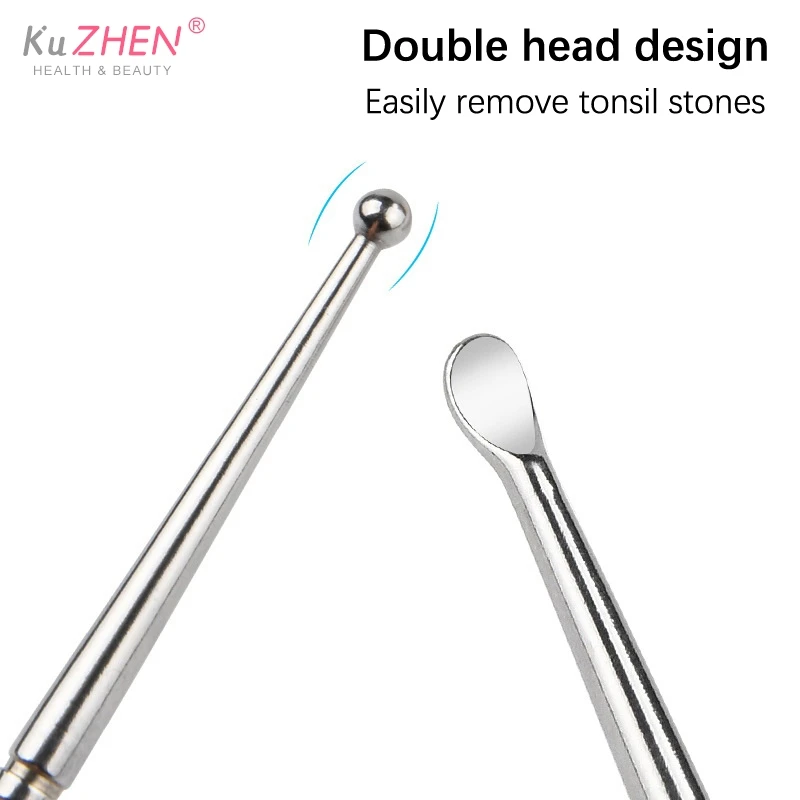 1pcs New Tonsil Stone Removal Ear Wax Remover Stainless Steel Remover Mouth Cleaning Care Tools Tonsil Stone Health Care