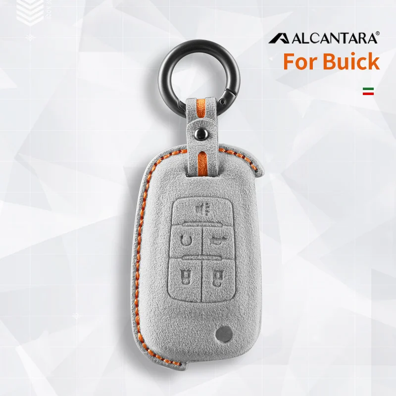 

Car Key Smart Remote Case Cover Alcantara Suede Shell For buick Lacross GL8 5 Buttons Keychain Accessories