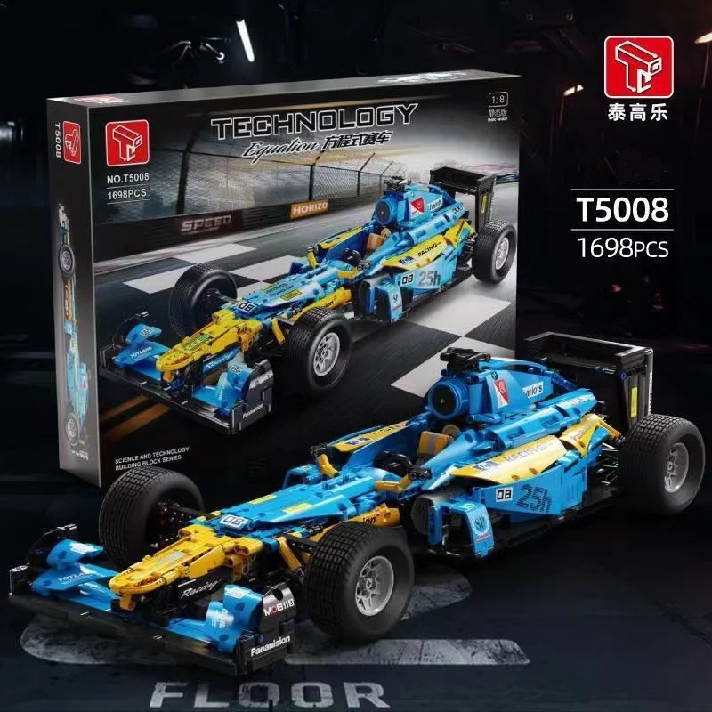 

MOC Tech 1:8 Formula 1 Technology Building blocks Model Superspeed sports car inspired building blocks Toy Boy gift