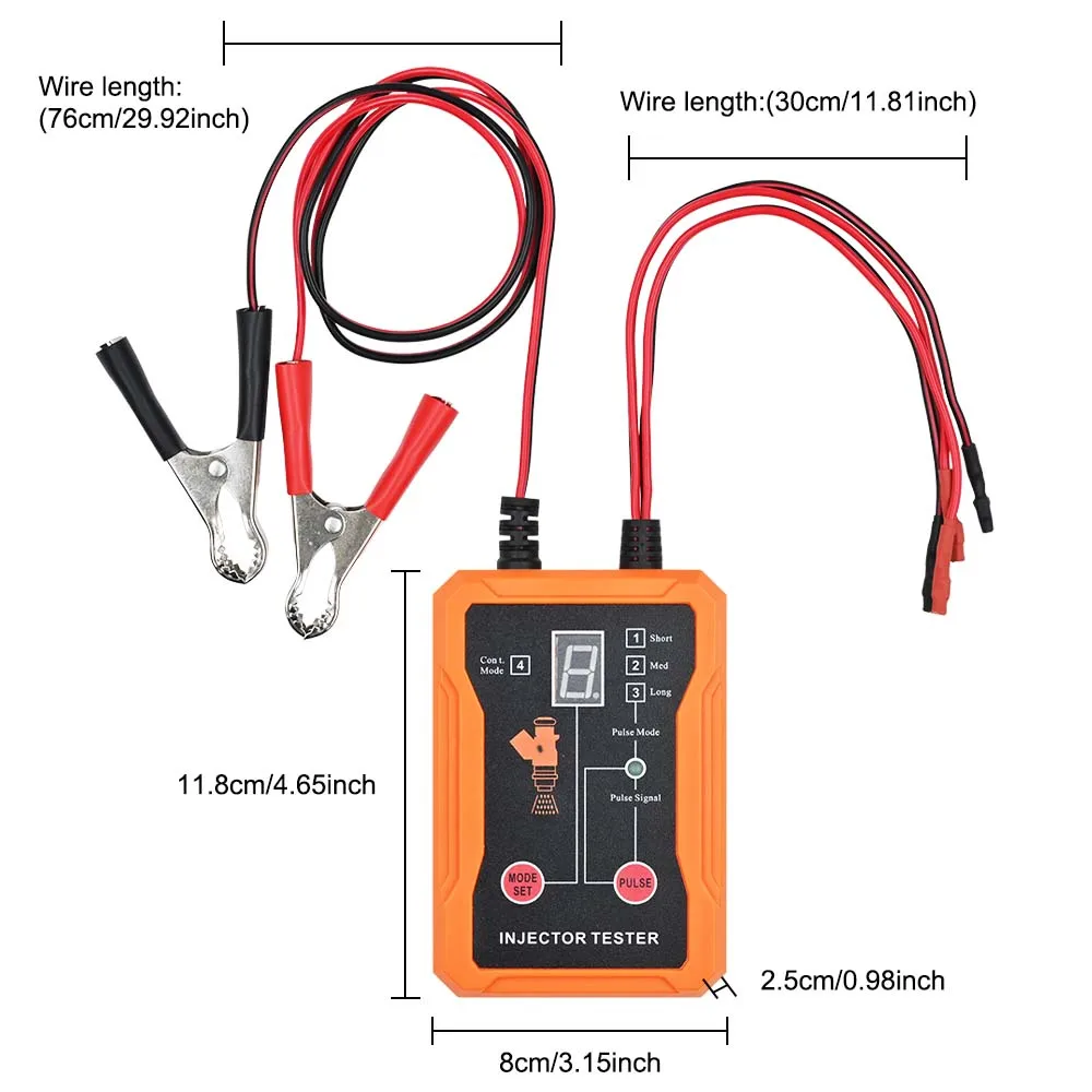 Upgraded Fuel Injector Tester DIY Cleaning Tool Test Two Injectors Simultaneously 8 Pulse Power Drive Mode Fuel Injector Test