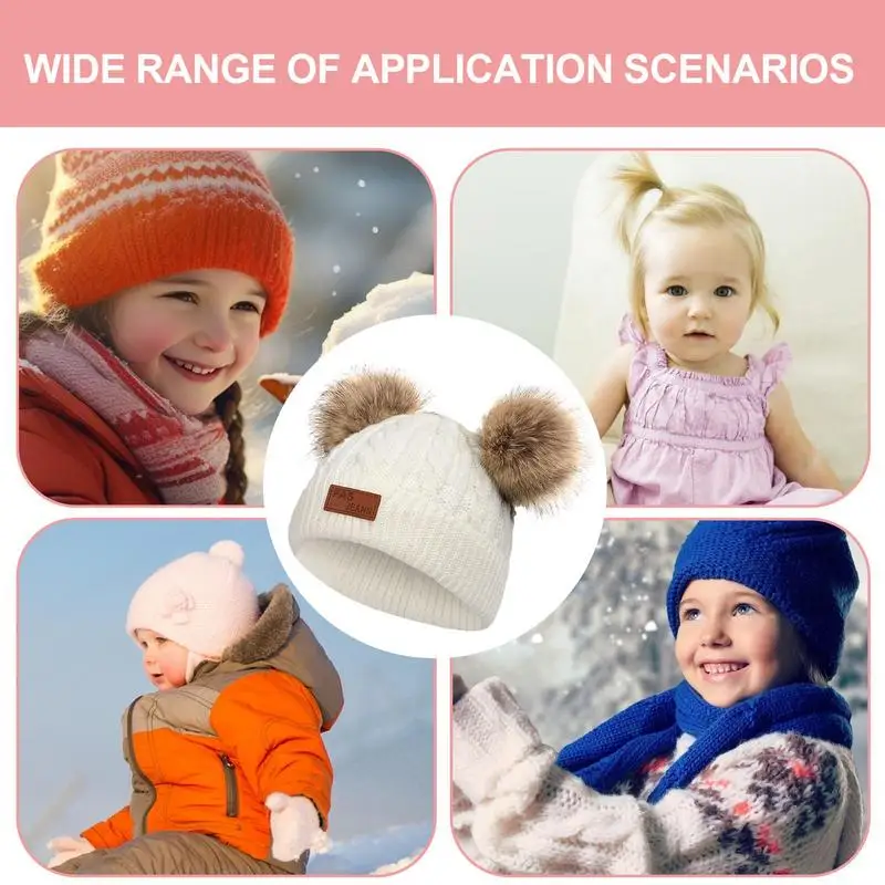 Toddler Beanies With Warm Kids Boys Girls Winter Hat Thickened Elastic Comfortable Beanies Warm Soft Toddler Hats For Playground