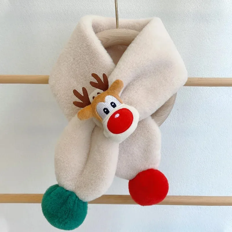 

Christmas Time New Children's Scarves Fall and Winter Christmas Style Infant Winter Cute Padded Warm Christmas Baby Scarf