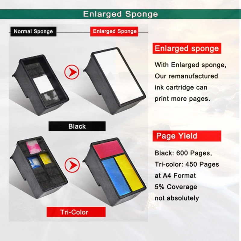 Vilaxh Refillable PG-40 CL-41 PG40 CL41 Ink Cartridge For Canon Pixma MP140 MP150 MP160 MP180 MP190 MP210 MP220 MP450 MP470 - 5