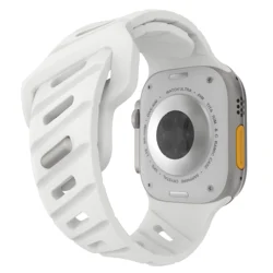 Silicone Sport Bands for Smartwatches - Lightweight and Durable Strap (2white)