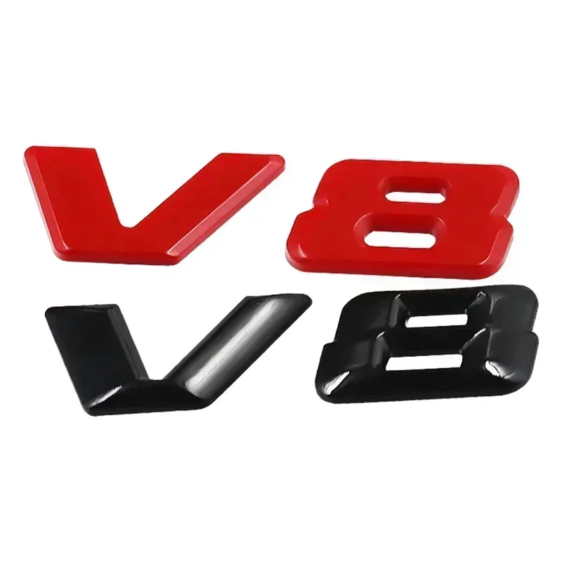 3D 크롬 블랙 V8 로고 편지 자동차 펜더 엠블럼 배지 스티커 메르세데스 벤츠 AMG GL ML SL 500 220 C63 S500 V8 액세서리