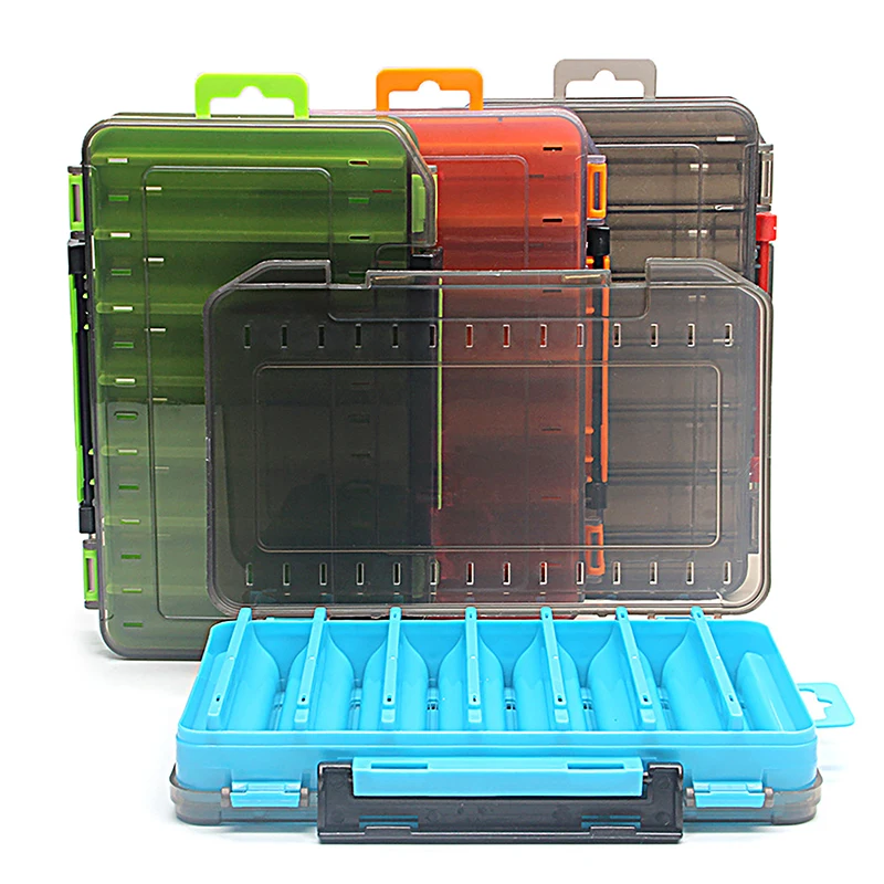 

1PC Waterproof Double Sided Bait Hook Storage Case Container Compartments Fishing Tackle Box Organizer Boxes Fishing Accessories