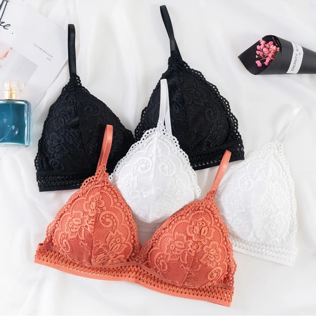 Bralette French Triangle Cup Bras for Women Comfort Cotton Bra