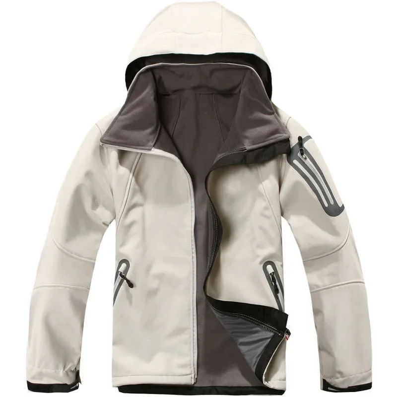 

New Soft Charge Spring Men's and Women's Windproof Waterproof Fleece Hooded Coat Outdoor Mountaineering Leisure Sports Jackets