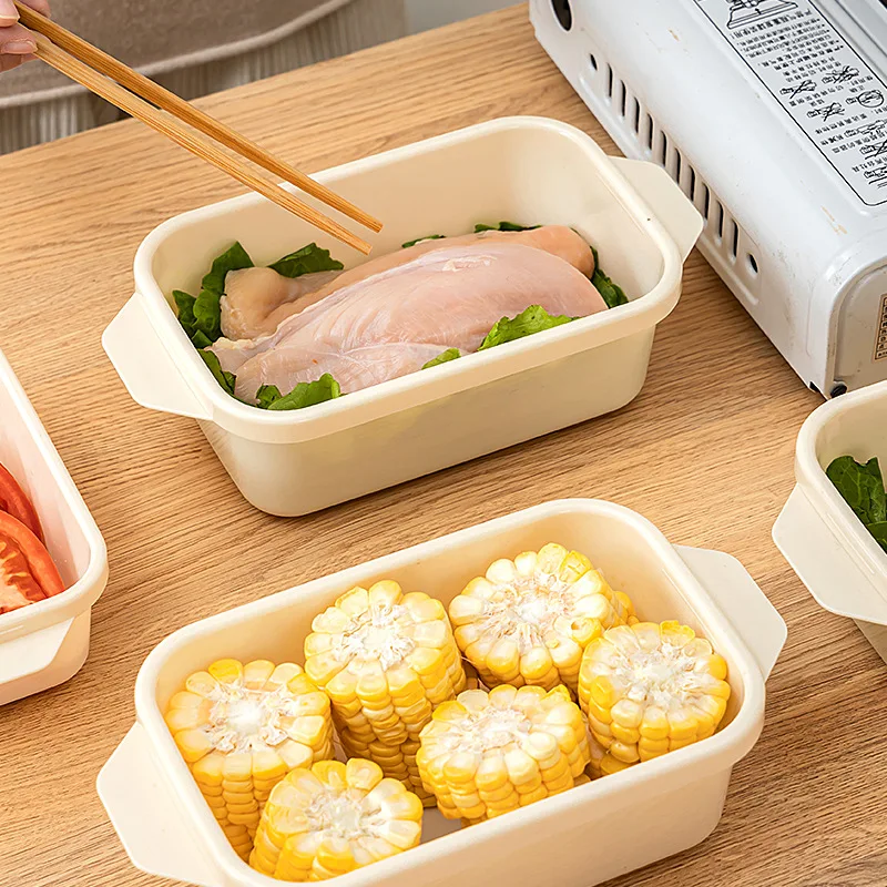 Kitchen Thickened Transparent Sealed Fresh-keeping Box Rectangular Freezer Sorage Box Plastic Microwave Food Grade Storage Box 2