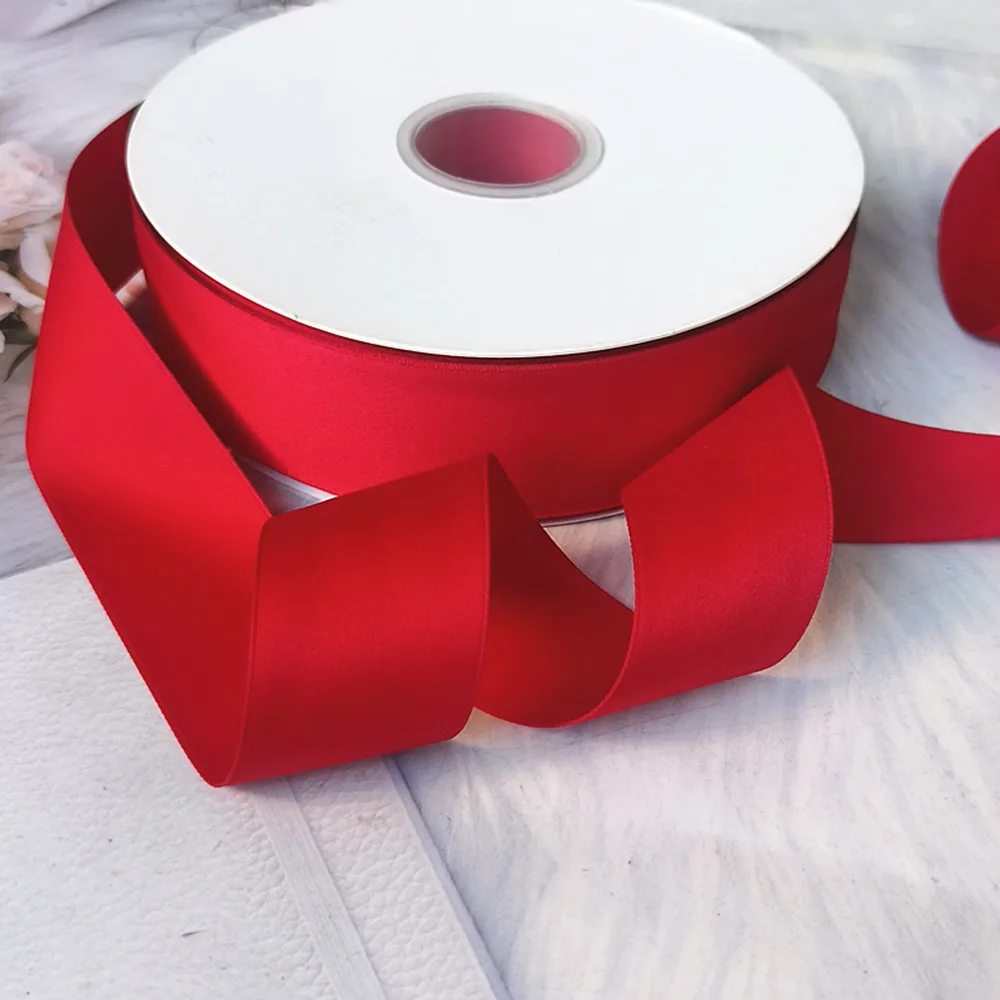 Elegant Matte Satin Ribbon for DIY Crafts and Decorations - 5 Yards, 3.8CM