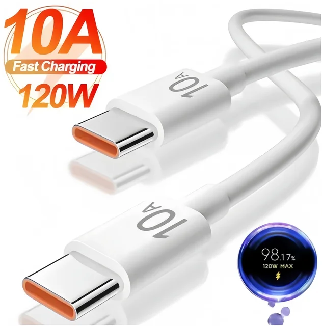 120W Type C Charging Cable PD Quick Charger Cord 3.0 Fast Charging For iPhone Xiaomi Samsung POCO Mobile Phone Charger Data Cord