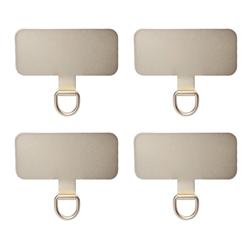Ultra Thin Stainless Steel Phone Tether Tab with Lanyard Patch and Metal Clip