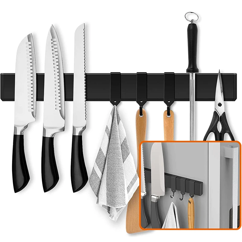 Stainless Steel Knife Holder Strip No Drill Adhesive Wall