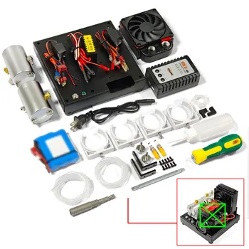 Kit di Avviamento per Motore a Quattro Tempi Bicilindrico in Linea 7.5CC con Accessori e Base Metallica