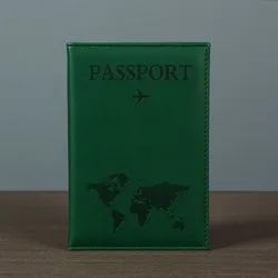 Elegant World Map Passport Holder - Stylish Travel Accessory & Ideal Wedding Gift (A green)