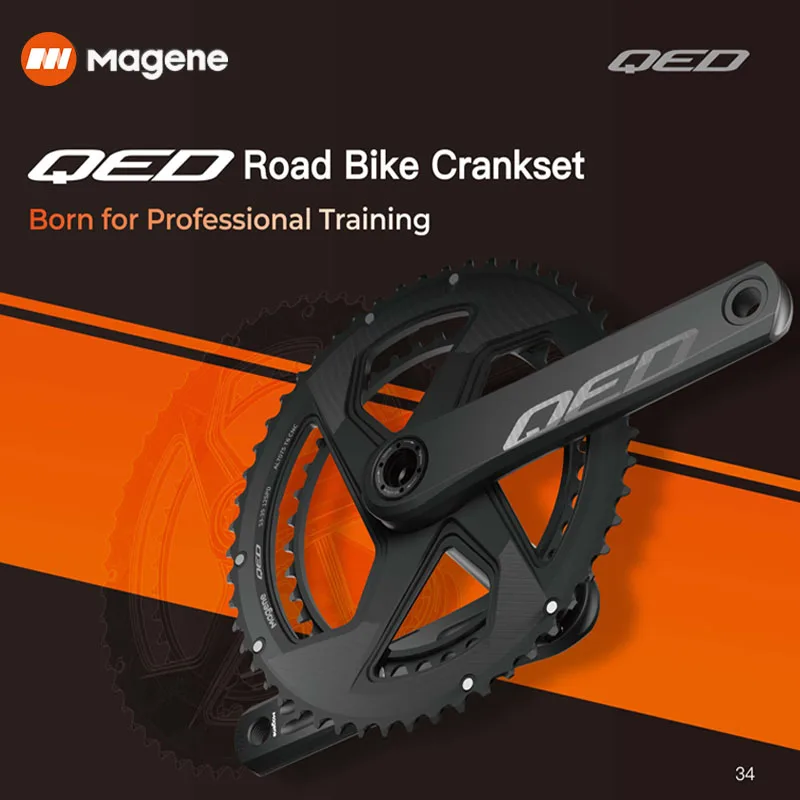 

Magene QED Road Bike Crankset DUB spindleII-GEN hollow technology 165/167.5/170/172.5/175mm Dual-sided Crankset no power