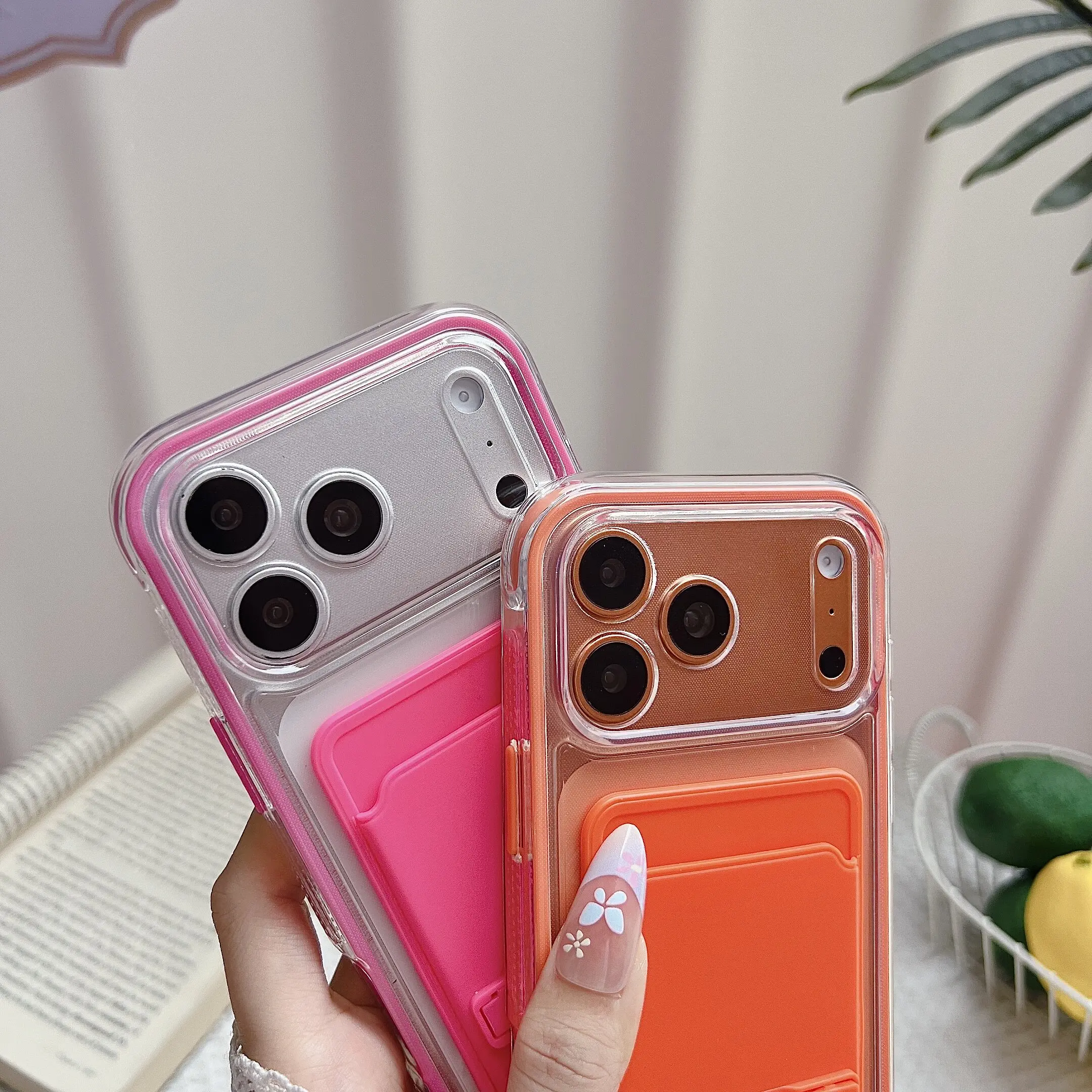 Vibrant Dual-Function Wallet Phone Case with Card Slot & Anti-Slip Grip