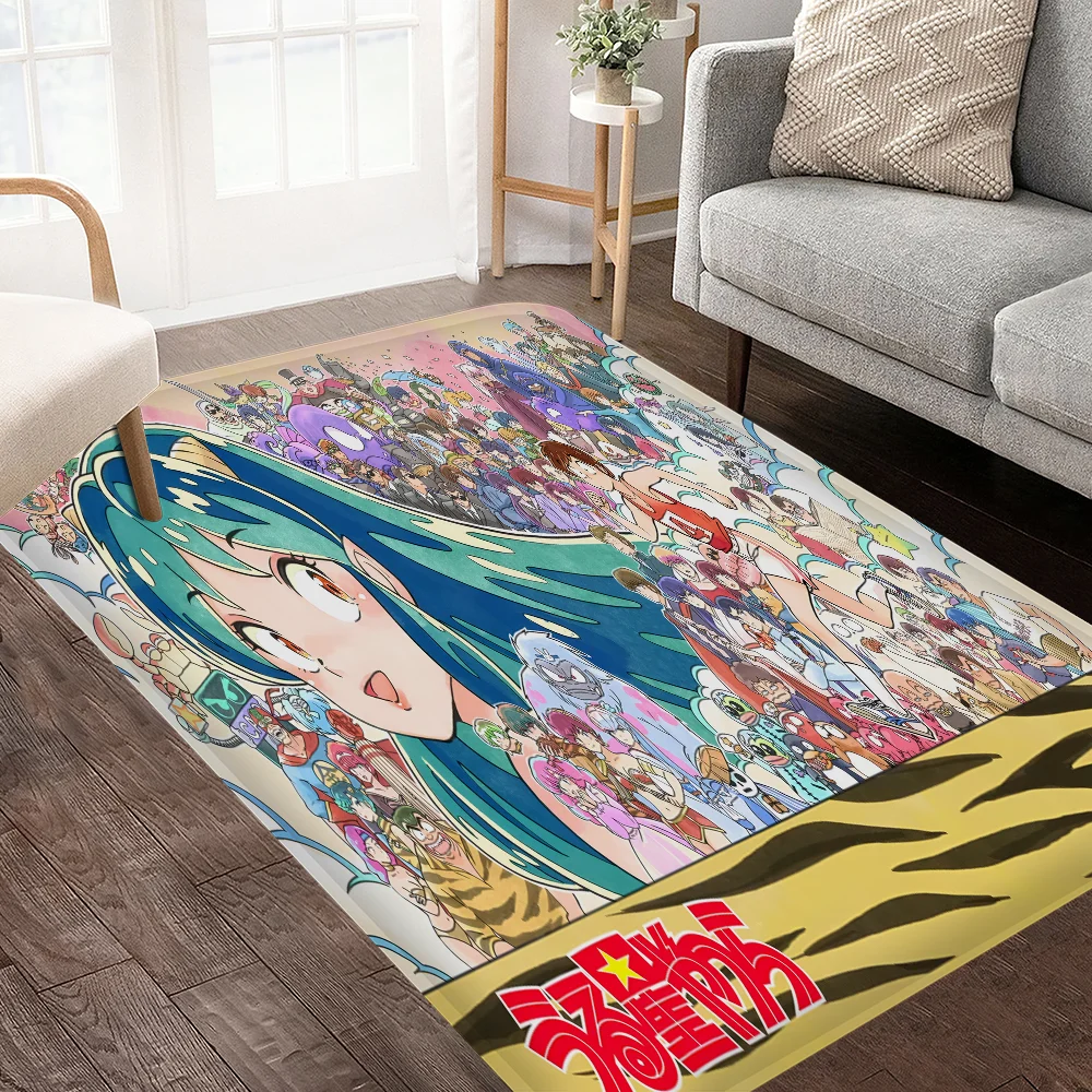 Urusei Yatsura Floor Mat Rectangle Anti-slip Home Soft Badmat Front Door Indoor Outdoor Mat Hotel Decor Mat 4