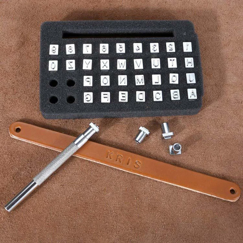 Poinçons Lettres Et Chiffres Gueenky 36 Pièces 4mm - Kit Frappe Métal A-Z