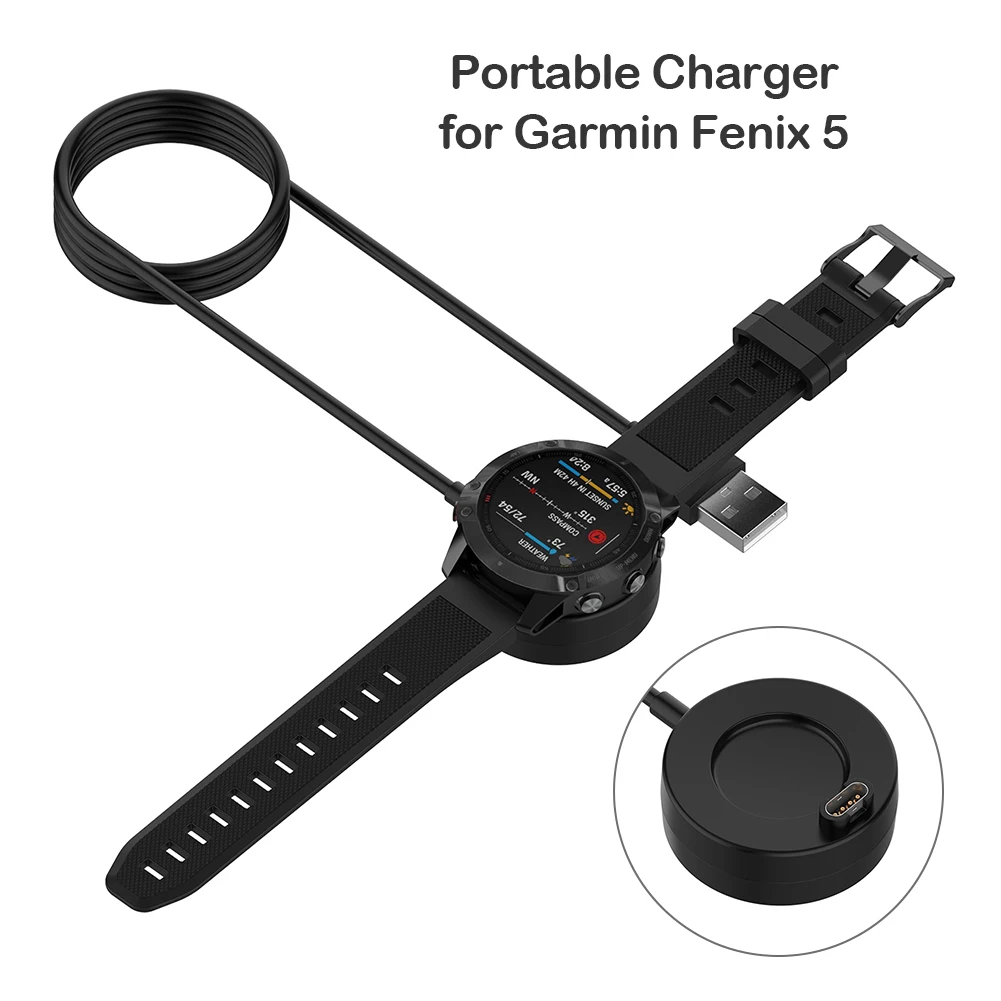 USB Fast Charger Dock Base For Garmin Vivoactive 3 charger 4s 935 Venu Sq 945 245 Fenix 5S 5X Plus 7 6 6S 6X Pro Charging Cable