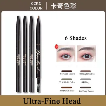 KCKC COLOR Eyebrow Pencil Brow Enhancer Pen Double Fine Head and Brush Long Lasting Eye Brow Definer Cosmetics Easy to Wear