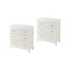 3-Drawer Fully-Assembled Flower Motif Dresser, Nightstand for French Country, Farmhouse，Modern, Rustic Style 1