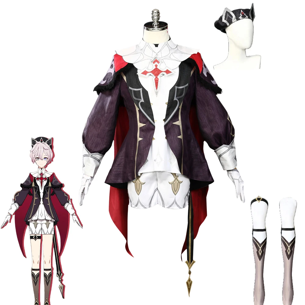 

Dahlia Cosplay Mondstadt Vampire Game Suit Genshin Impact Costume Gothic Handsome Combat Uniform For Men Comic Con Outfits