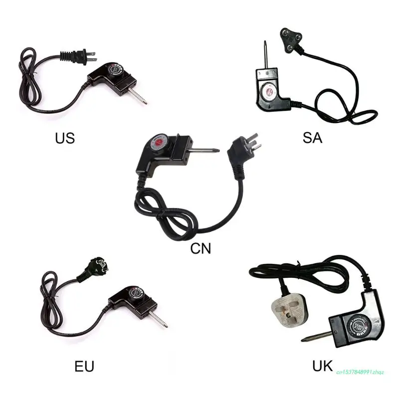 Elektryczny blacha do pieczenia kontrola za pomocą termostatu przewód US/UK/EU/CN wtyczka zasilania wymiana kabla z automatycznym regulatorem trwałe