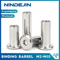 Premium Stainless Steel Hex Socket Cap Furniture Rivet Inserts - 1-20pcs - Length 23mm (M5(D 6mm) 10pcs)
