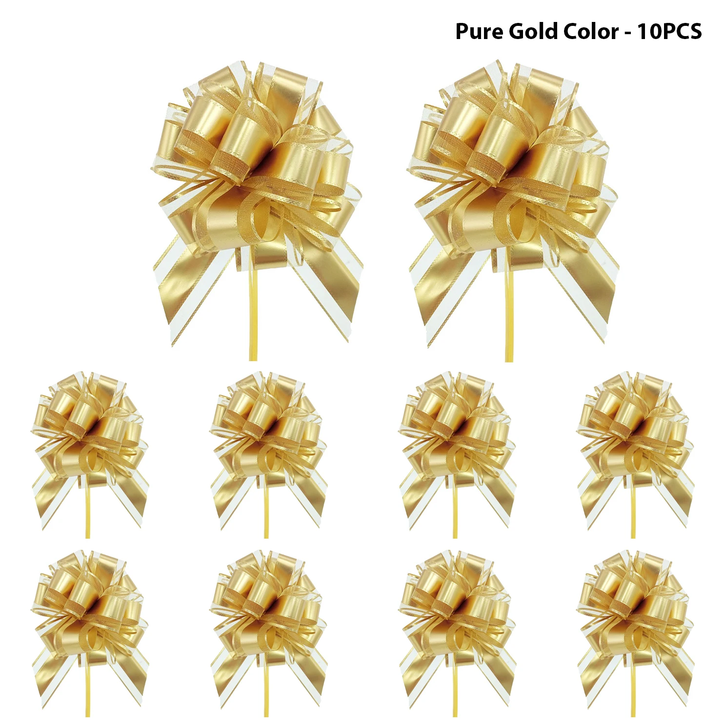 16 Pièces Arcs De Tirage Pour Emballage Cadeau - 6 Pouces (15cm) - Couleurs Assorties - Neuf
