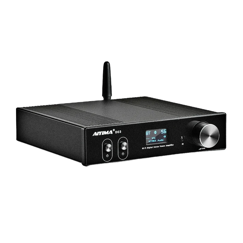 

AIYIMA Audio D03 BT 5.0 Amplifier 150Wx2 Stereo HiFi 2.1 Wireless Digital Sound Power Subwoofer Amplificador USB DAC APTX