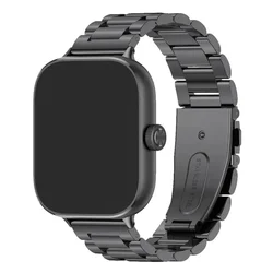 Elegant Stainless Steel Luxury Bracelet Watchband - Premium Accessory - Mi Band 8 - 9 Pro (Black)