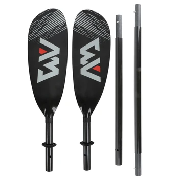 pagaia per kayak Lama interamente in carbonio a 4 sezioni, 70% fibra di vetro + 30% asta in carbonio, 880 g, accessorio per zattera per gommone modello KP3 a doppia lama