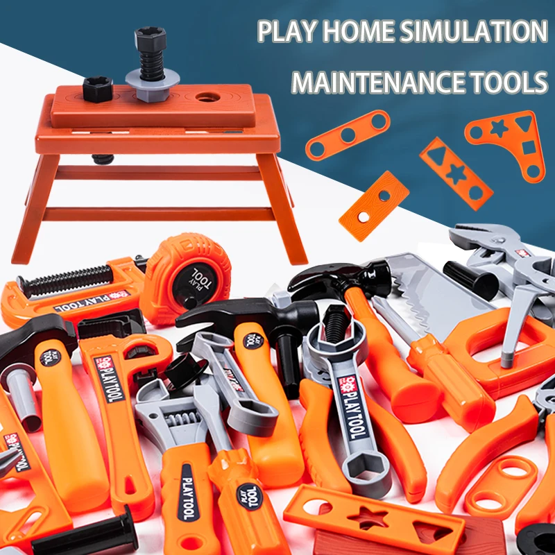 Home repair toys simulated maintenance tools electric drills screws clothing sets