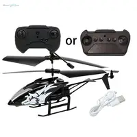 2 Channel Helicopter USB Rechargable Remote Control Aircraft Model with LED Light Mini Helicopter for Kids 1