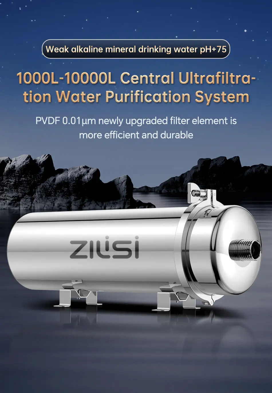 Description Picture 3 of itemwhole house high flow water filter system 5000L-8000L stainless steel mineral water filter  Reusable PVDF Lasts Exceed 5 Years