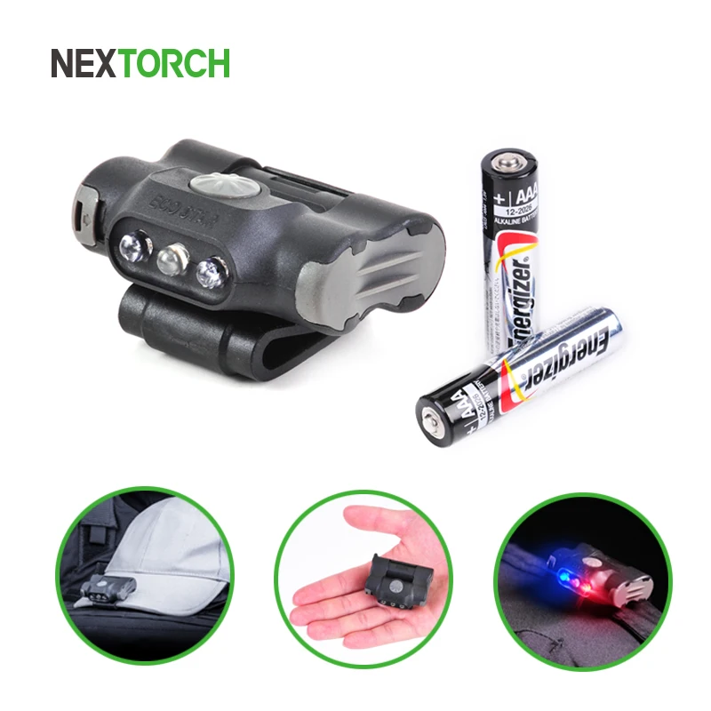 警察のLED警告ランプ、ナイトライト、警察の検査、胸クリップ、青赤の