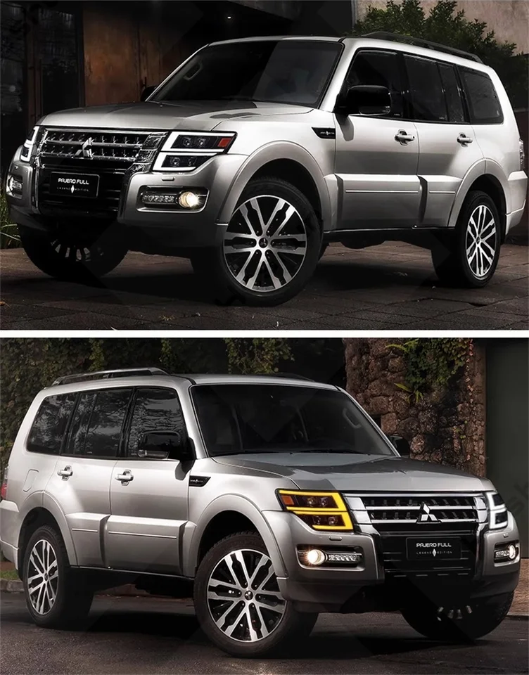 LEDヘッドライトアセンブリ,三菱小型車用照明,パジェロ,v97,v93