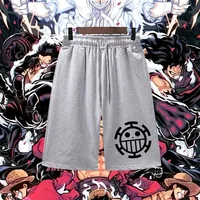 Summer Men's One Piece Short Pants  Two-dimensional Casual Five-minute Pants  Loose Anime Trendy Brand Knee Print 1