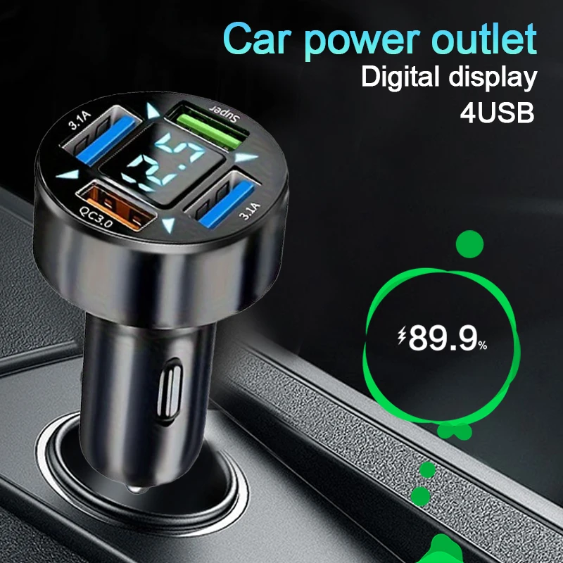 The Four-port Total66W Super Fast Charger Is Suitable for 12-24V Models