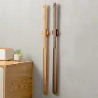 75cm Magnetic shoehorn Wooden Long Handle Shoehorn Shoe Horn Wear Shoe Easier Support for customized Logo 1
