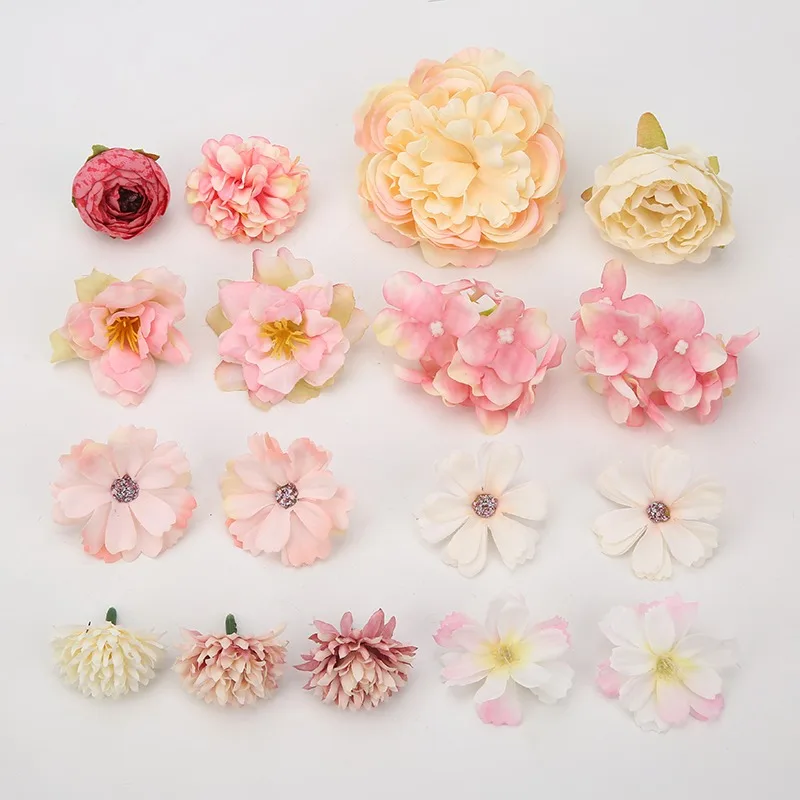 1Bag Rose Artificial Flowers Mixed Fake Flower Garden Wedding Decoration Party Home Room Decor Craft DIY Wreath Gift Accessories